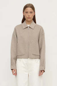 Coats Jackets: Assembly Label - Dallas Wool Jacket - Pebble