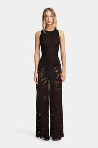 Bottoms: Hansen & Gretel - Lotus Lace Pant - Black
