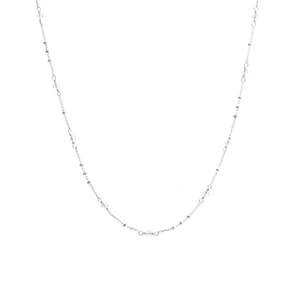 Silk & Steel - Dotty Necklace - Crystal Quartz/Silver
