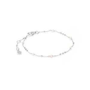 Silk And Steel: Silk & Steel - Dotty Bracelet Pearl