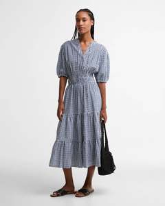 Dresses: Barbour - Ashwell Midi Dress - Multi Gingham