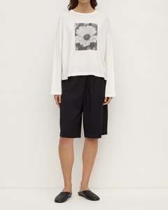 Tops: Assembly Label - Flora Wide Long Sleeve Tee - Antique White