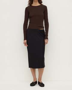 Assembly Label - Amaris Silk Skirt - Black