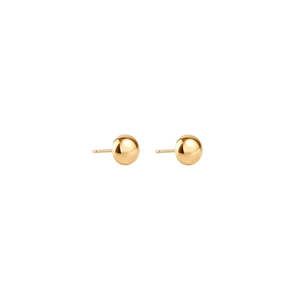 Silk And Steel: SILK & STEEL - DOME EARRING - GOLD