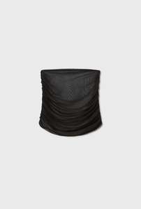 Silk Laundry: Silk Laundry - Mesh Cape - Black