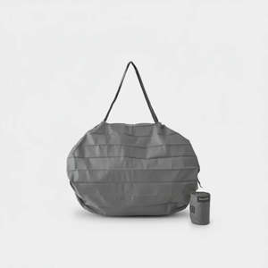 Accessories: NAIBU -  CHARCOAL FOLDABLE SHOPPING BAG