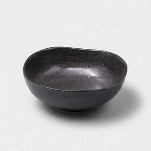 NAIBU - MATTE BLACK LARGE UNEVEN BOWL