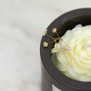 Candles: Flowers in Charcoal Vessels