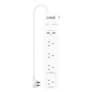Power Boards: Power Board 4 Sockets with 2 USB Ports & Surge Protection