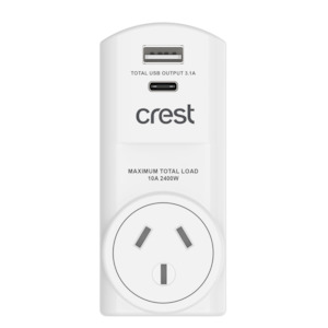 Power Adaptor 1 Socket 2 USB Outlets