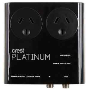 Surge Protected Power Boards: Platinum Surge Protector 2 Socket Plus Coax