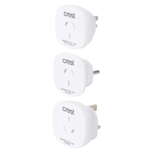Travel Adaptor 3 Pack - USA, Europe & UK
