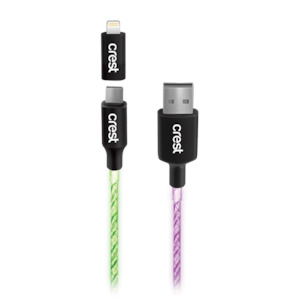 Charging Cables: TechXtras RGB Lighting USB-A with 1M