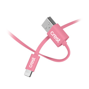 Lightning to USB-A Flat Cable 1.2M - Pink
