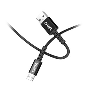Micro USB to USB-A Braided Cable 1.5M - Black