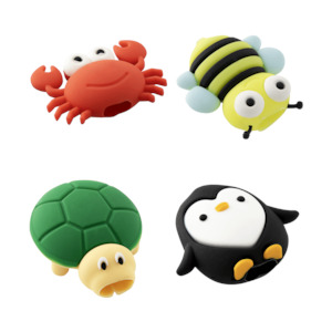 Cable Protectors Novelty Animals - Assorted 4 Pack