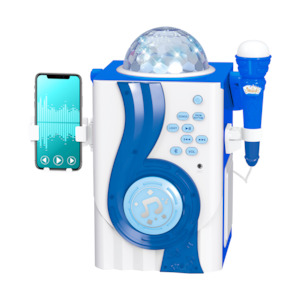 Audio: TechXtras Bluetooth Portable Karaoke With Disco Lights Blue