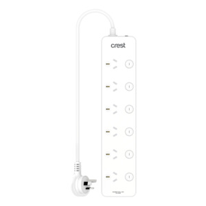 Power Boards: Power Board 6 Sockets Switched with Surge Protection