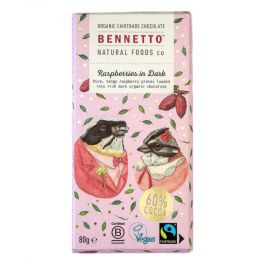 Products: Bennetto Raspberries in Dark - The Vegan LTD