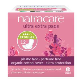 Natracare Ultra Pads With Wings Regular - 12 Pads - The Vegan LTD