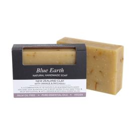 Blue Earth Soap - New Zealand Clay with Orange & Patchouli - The Vegan LTD