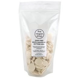 Dairy Free White Baking Chocolate Buttons 400g - The Vegan LTD
