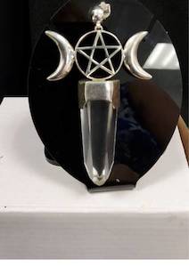 Products: Triple Goddess Onyx and Quartz Point Pendant