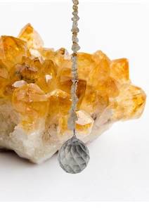 40mm Ball with Citrine Crystals Suncatcher