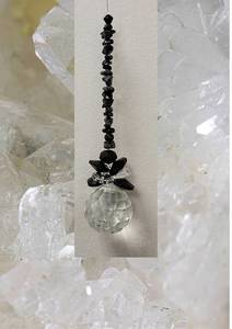 Products: Snowflake Obsidian Crystal Suncatcher