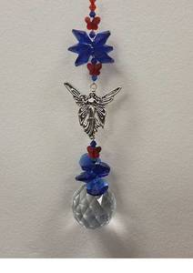 Products: Dark Blue Fairy Queen with Red Butterflies Suncatcher