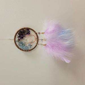 Products: Aquamarine and Amethyst Tree with Rose Quartz Heart Dreamcatcher