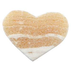 Carvings: 136g Orange Calcite Heart