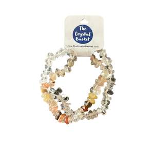 Bracelets: Clear Quartz & Rutilated Quartz Bracelet Set