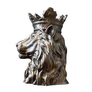 Black Lion Head Sphere Stand