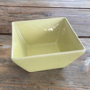 Square yellow trinket bowl