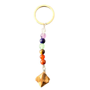Merkaba Stars: Picture Jasper Merkaba Keychain