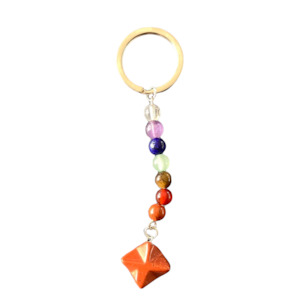 Merkaba Stars: Red Jasper Merkaba Keychain