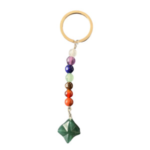 Merkaba Stars: Ocean Jasper Merkaba Keychain