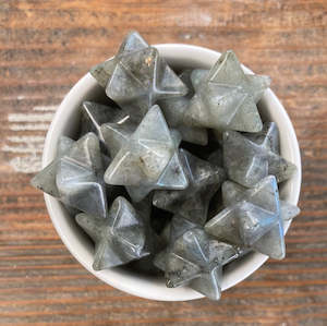 Merkaba Stars: Labradorite 13mm Merkaba Star