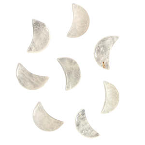 25-30mm Clear Quartz Moon