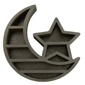 Stars: Moon Star Wooden Shelf