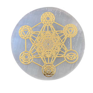 Satin Spar Chakra Star Disk