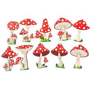 Alice In Crystal Land: 10pcs Mushroom Ornament