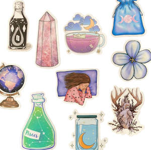 Witches & Magic 10pc Bag of Stickers