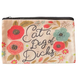 Bags And Purses: Eat a Bag of Dicks Zip Makeup Bag