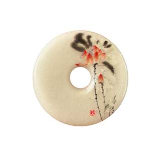 White Jade Donut with Stand