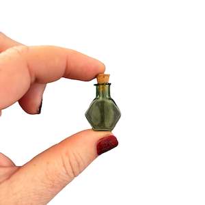Wish Bottles: Green Mini Hexagon Wish Bottle