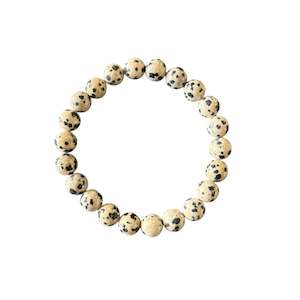 Bracelets: 8mm Dalmatian Jasper Bracelet