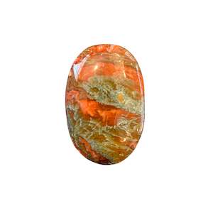 55g Red Moss Agate Palm Stone