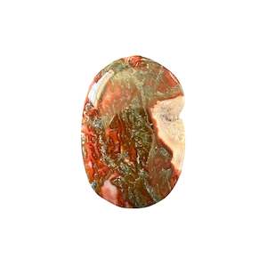 Palm Stones: 66g Red Moss Agate Palm Stone